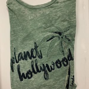 Planet Hollywood green tshirt
